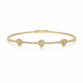 Ivée Trinity Heart Tennis Bracelet