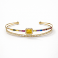 Ivée Aurora Prism Crystal Open Cuff Bracelet