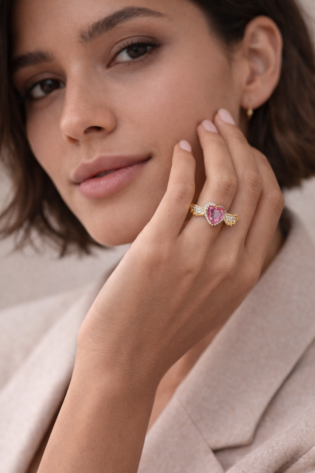 Ivée Cupid Wing Heart Ring