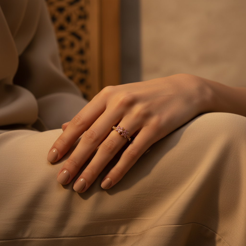 Ivée Blush Bloom Adjustable Ring