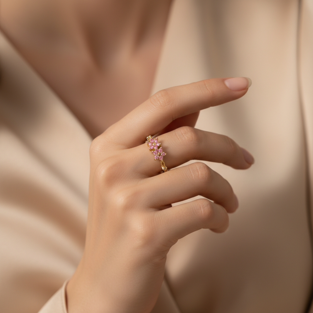 Ivée Blush Bloom Adjustable Ring