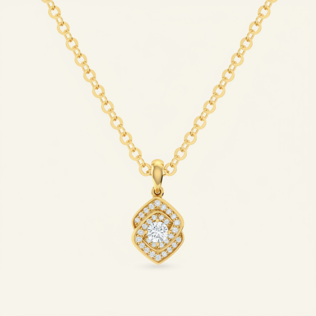 Ivée Halo Pendant Necklace