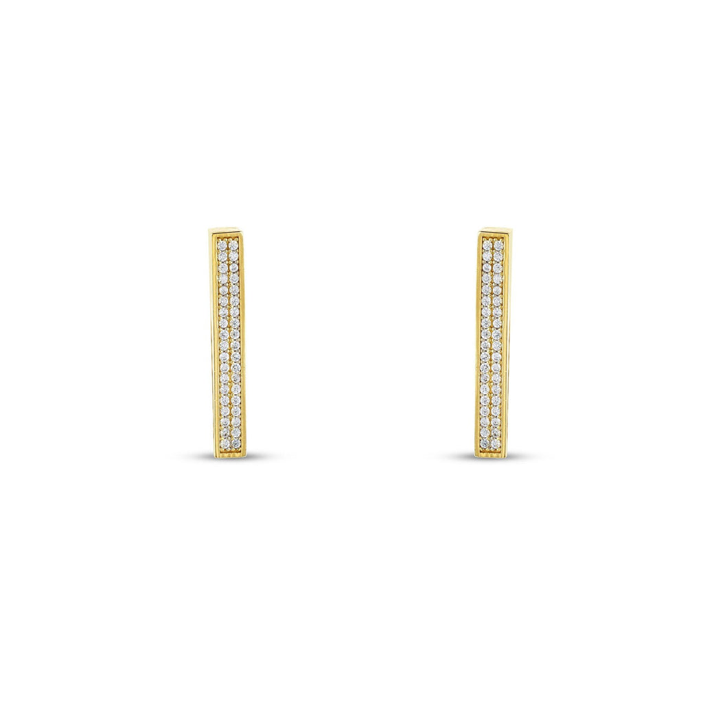 Ivée Edge Pavé Hoop Earrings