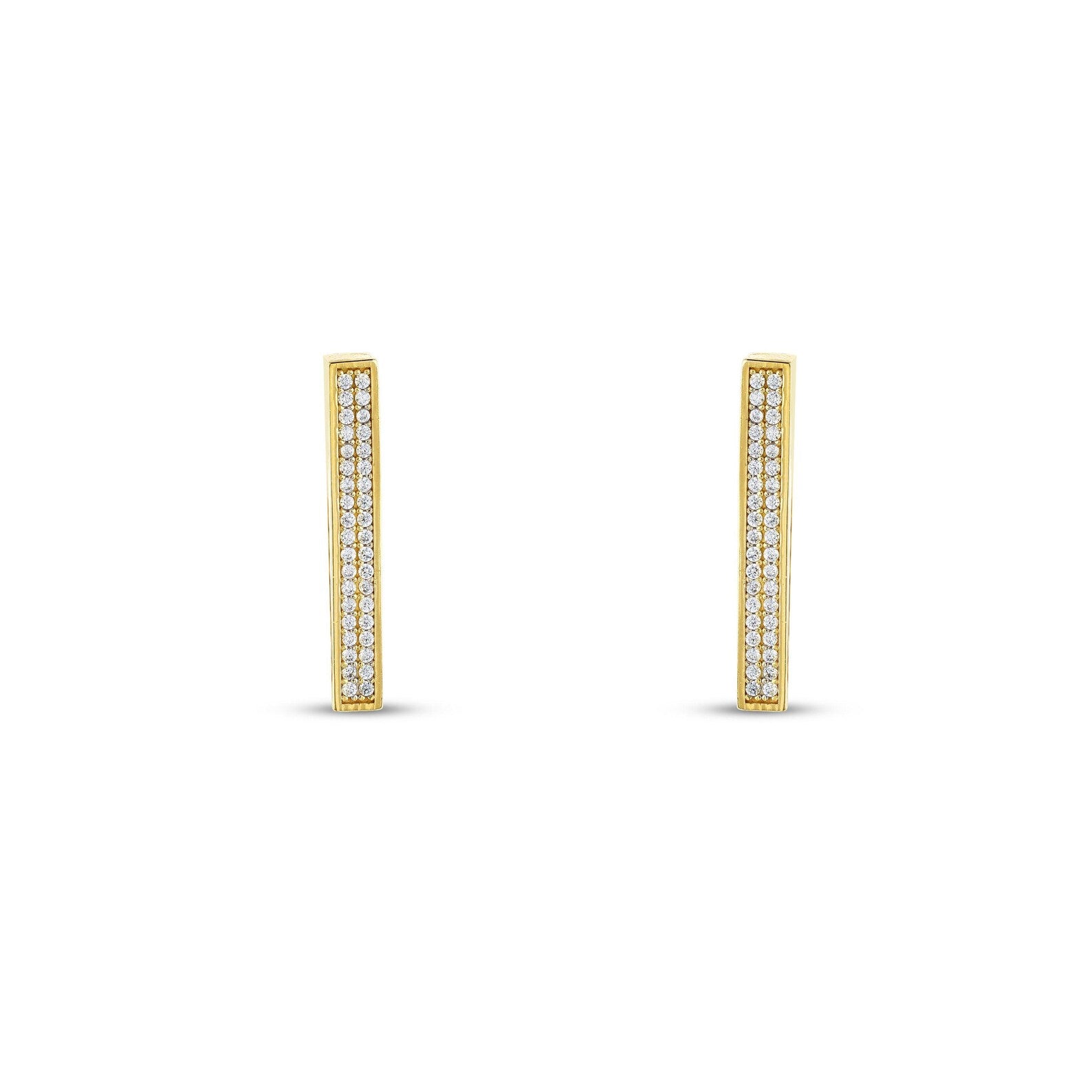 Ivée Edge Pavé Hoop Earrings