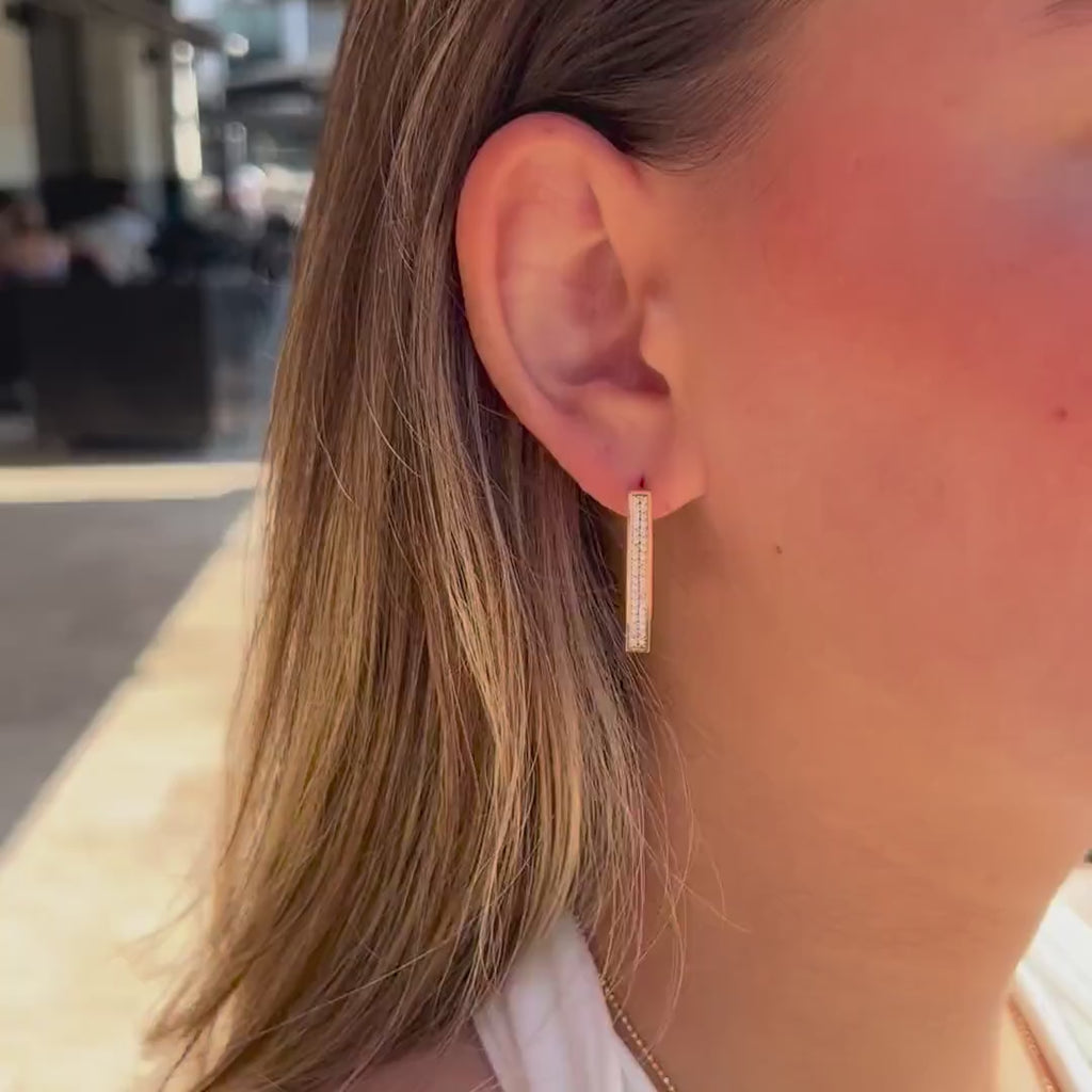 Ivée Edge Pavé Hoop Earrings