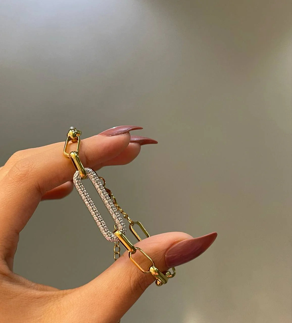 Ivée Radiant Link Pavé Chain Bracelet